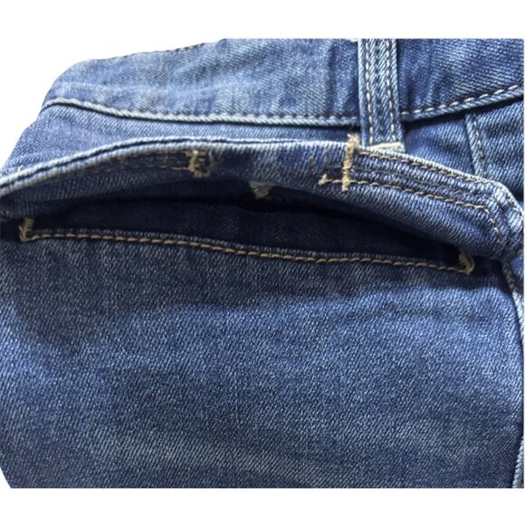 Free People Blue Denim Low Rise Wide Leg Bell Bottom Jeans Sz 29 Y2K - Picture 6 of 8